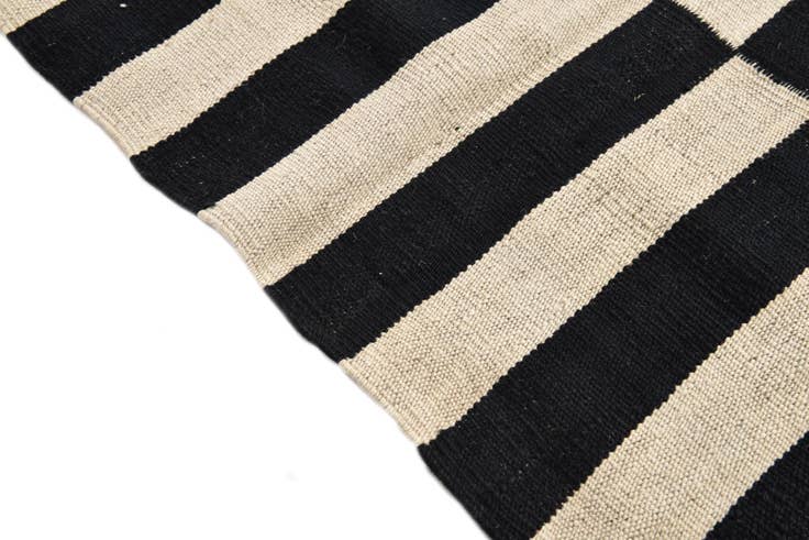 Detail image of 3' 3 x 4' 8 Hand Woven Kilim Modern Wool Rug