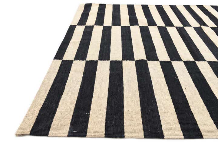 4' 2 x 6' 1 Hand Woven Kilim Modern Wool Rug