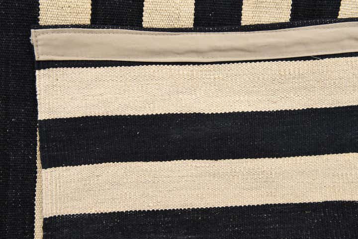 4' 2 x 6' 1 Hand Woven Kilim Modern Wool Rug