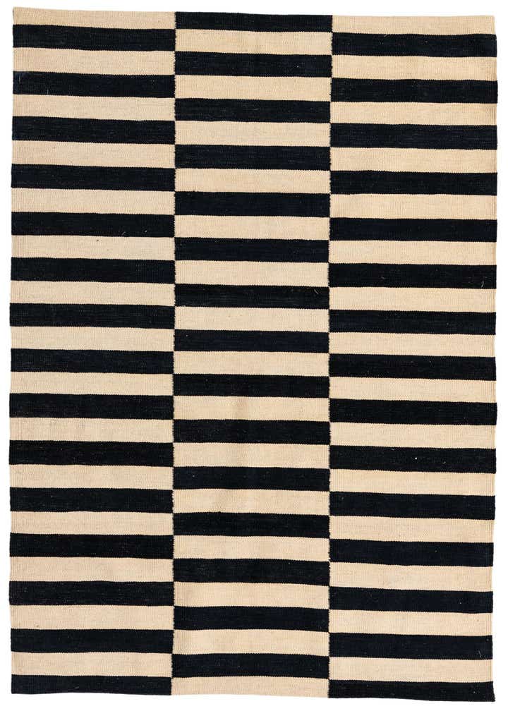 4' 2 x 6' 1 Hand Woven Kilim Modern Wool Rug