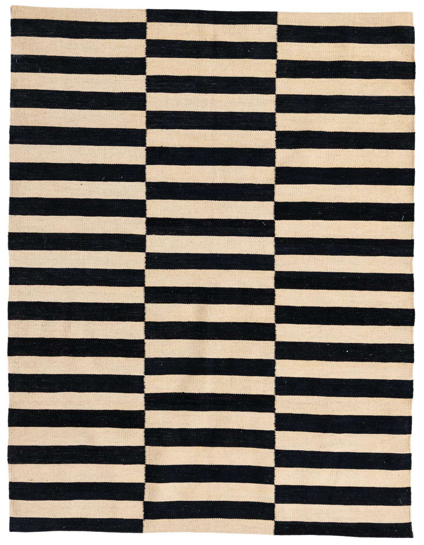 4' 2 x 6' 1 Hand Woven Kilim Modern Wool Rug