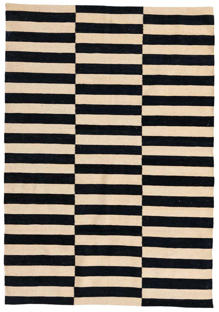 4' 2 x 6' 1 Hand Woven Kilim Modern Wool Rug