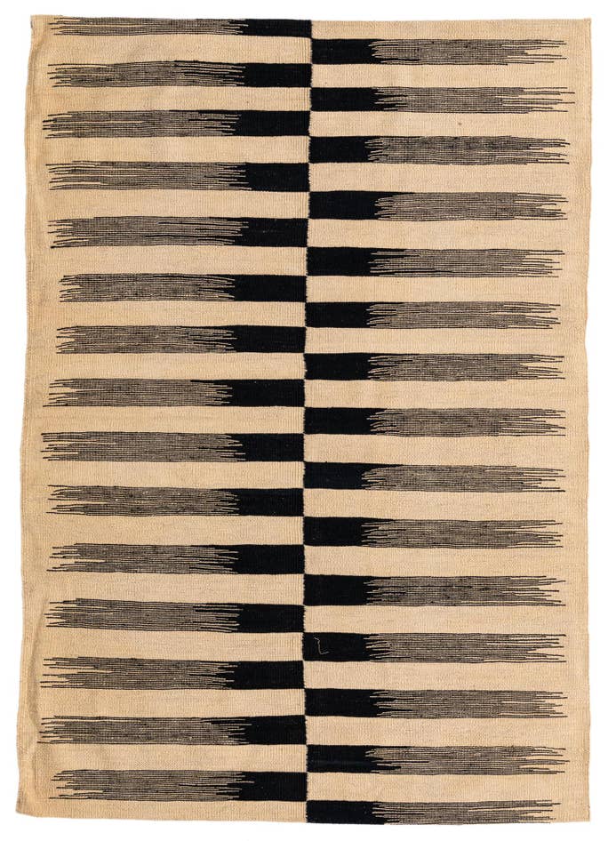 Detail image of 4' 2 x 6' Hand Woven Kilim Modern Wool Rug