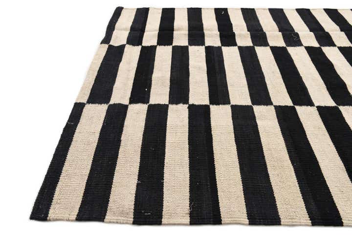 3' 4 x 4' 8 Hand Woven Kilim Modern Wool Rug