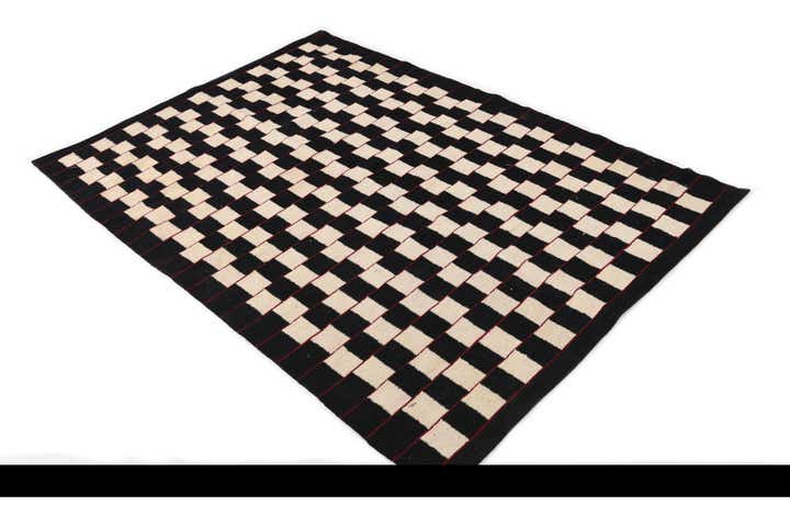 4' 1 x 5' 10 Hand Woven Kilim Modern Wool Rug