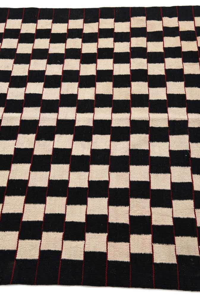 4' 1 x 5' 10 Hand Woven Kilim Modern Wool Rug