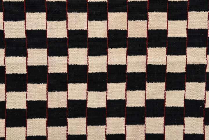 4' 1 x 5' 10 Hand Woven Kilim Modern Wool Rug