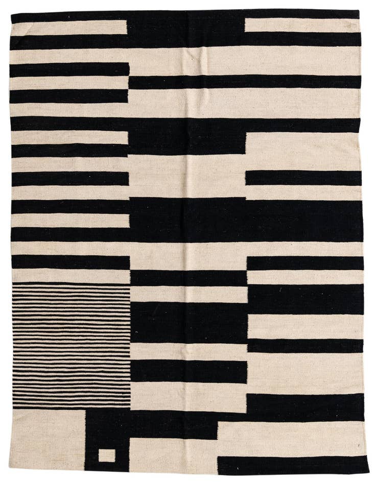 Detail image of 5' x 7' Hand Woven Kilim Modern Wool Rug