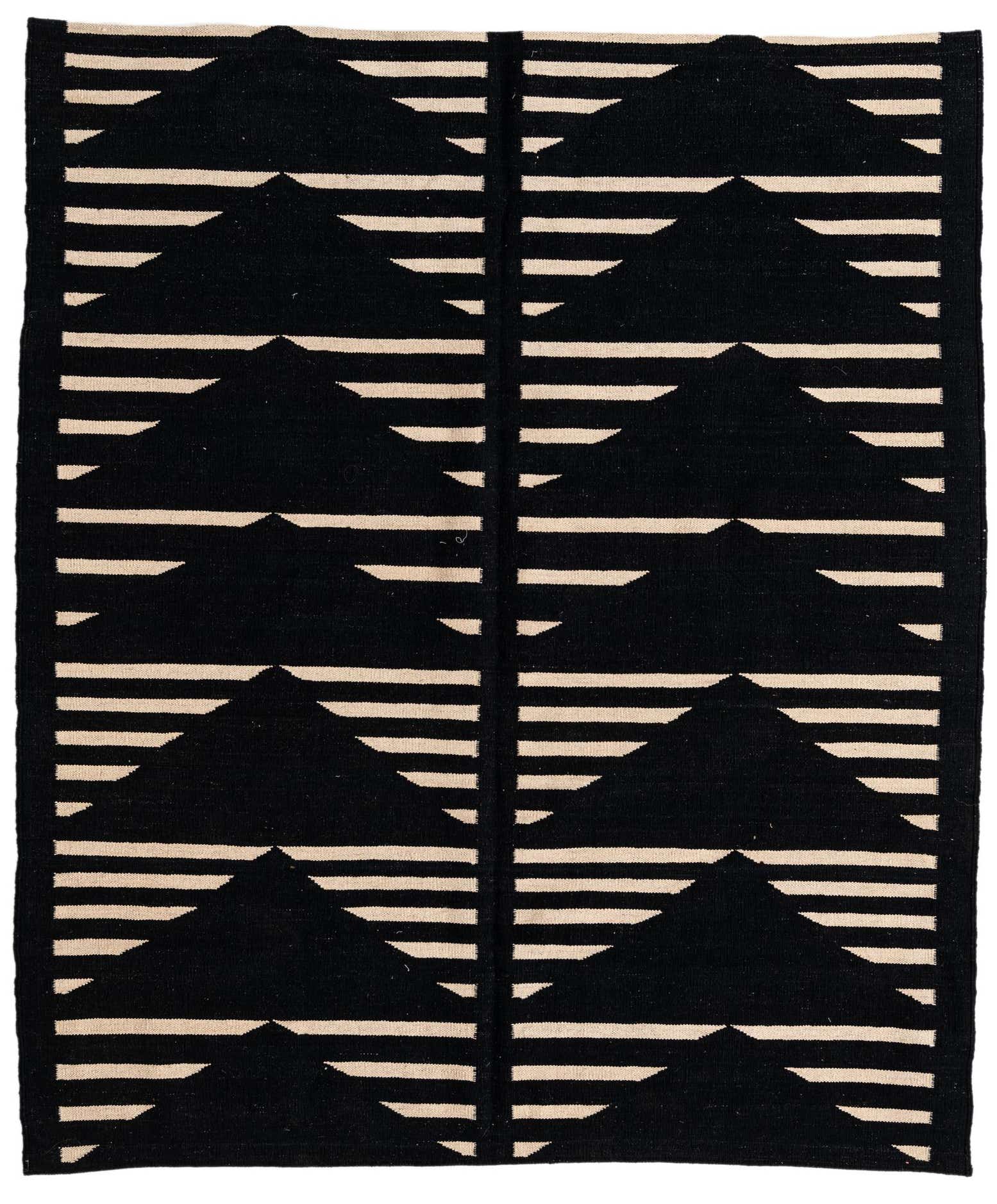 5' 3 x 6' 4 Hand Woven Kilim Modern Wool Rug