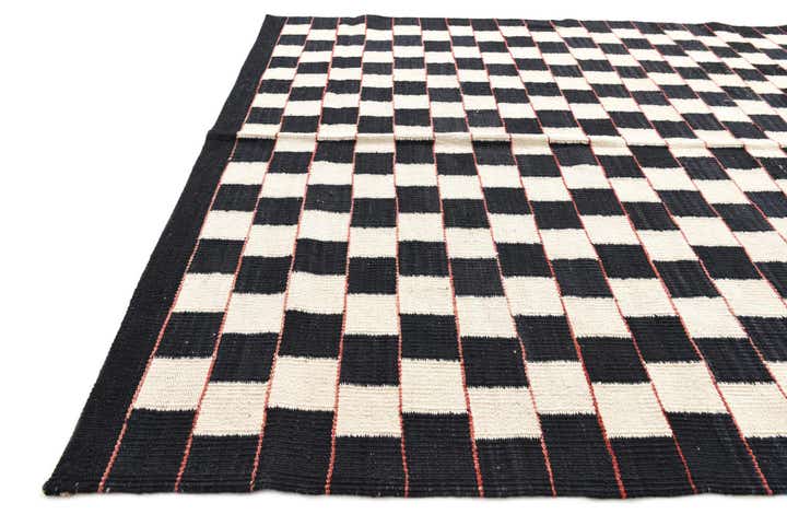 4' 5 x 6' Hand Woven Kilim Modern Wool Rug