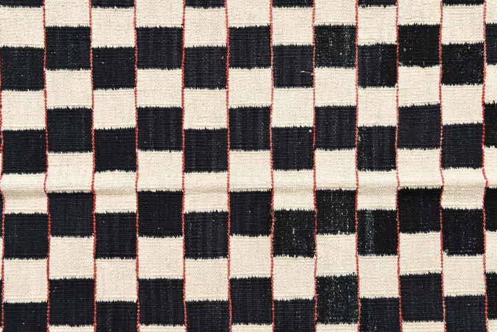 4' 5 x 6' Hand Woven Kilim Modern Wool Rug