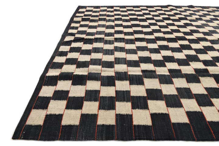 4' 11 x 6' 3 Hand Woven Kilim Modern Wool Rug