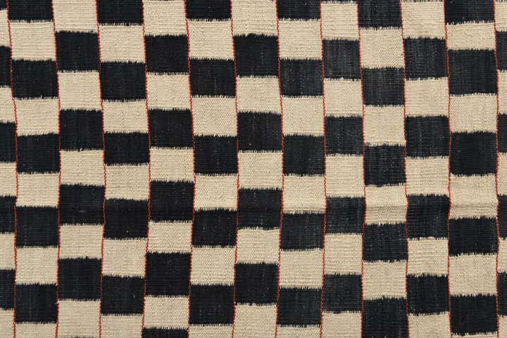 4' 11 x 6' 3 Hand Woven Kilim Modern Wool Rug