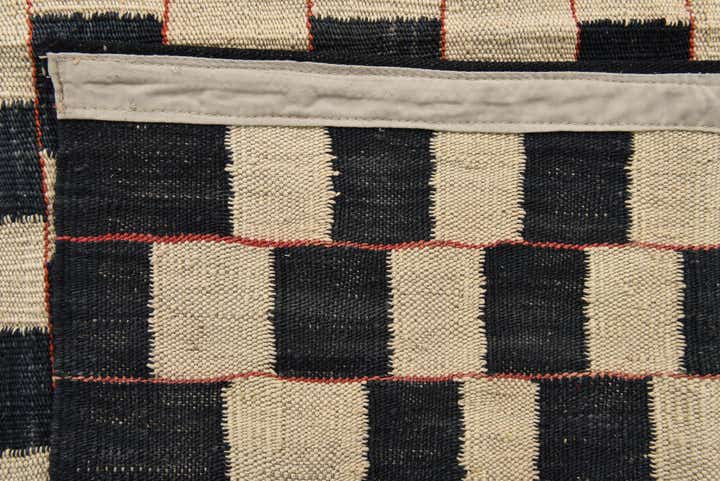 4' 11 x 6' 3 Hand Woven Kilim Modern Wool Rug