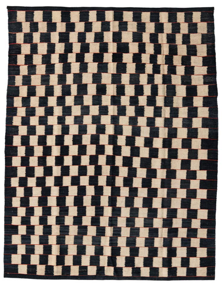 Detail image of 4' 11 x 6' 3 Hand Woven Kilim Modern Wool Rug