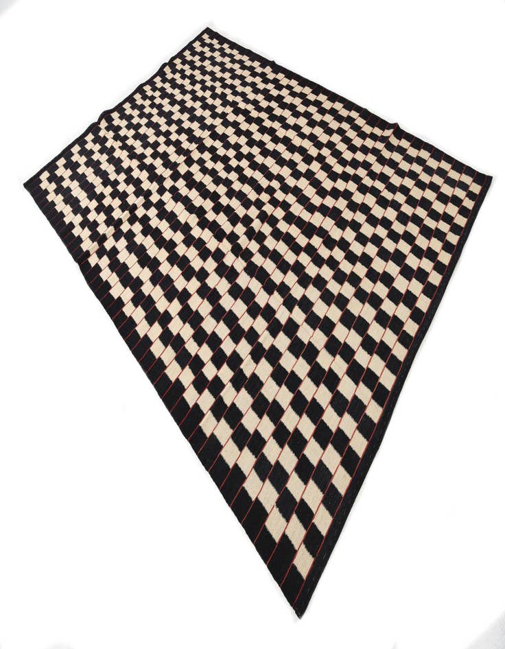 Detail image of 6' 9 x 9' 5  Hand Woven Kilim Modern Wool Rug