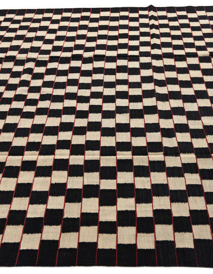 Detail image of 6' 9 x 9' 5  Hand Woven Kilim Modern Wool Rug