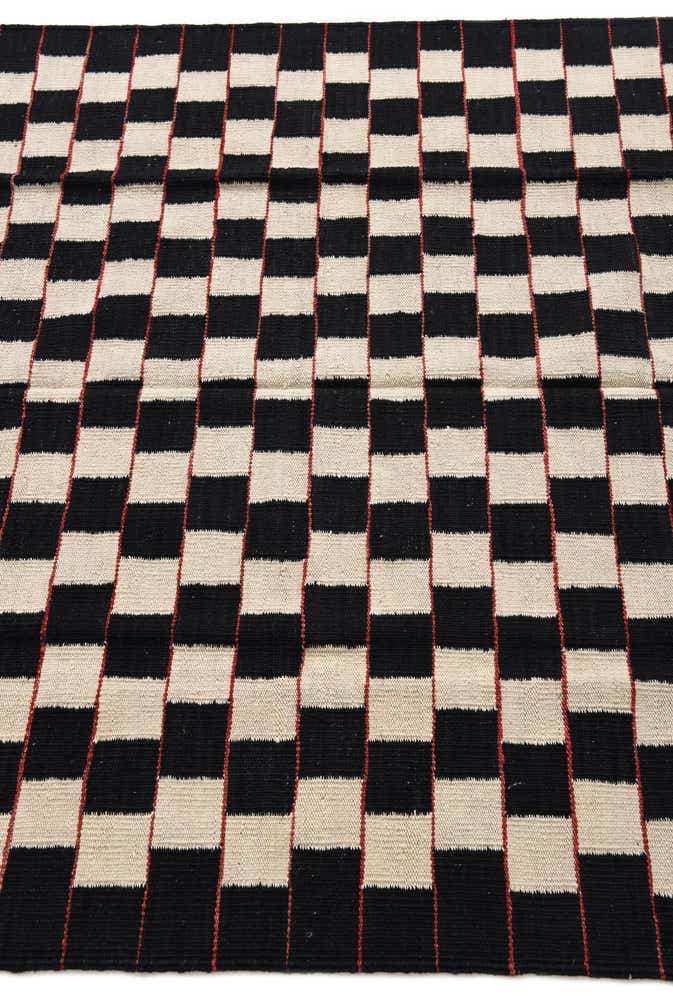 4' 5 x 5' 10 Hand Woven Kilim Modern Wool Rug