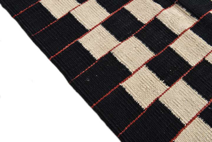 4' 5 x 5' 10 Hand Woven Kilim Modern Wool Rug