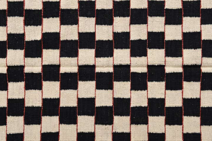 4' 5 x 5' 10 Hand Woven Kilim Modern Wool Rug