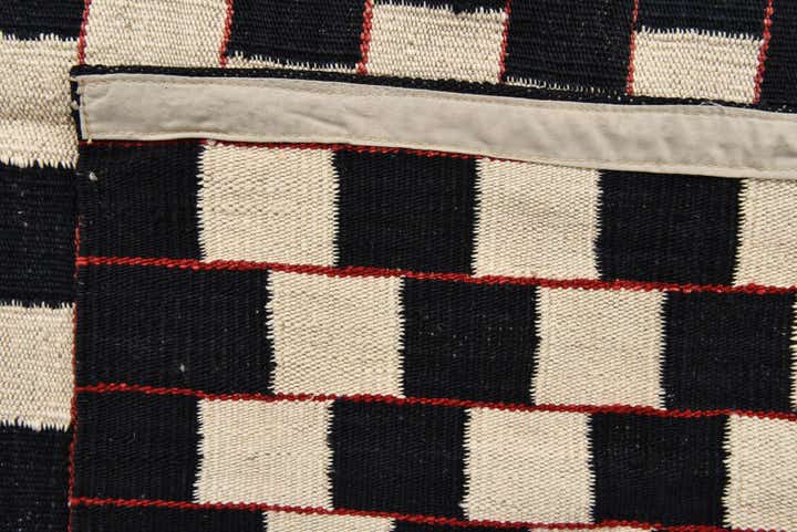 4' 5 x 5' 10 Hand Woven Kilim Modern Wool Rug
