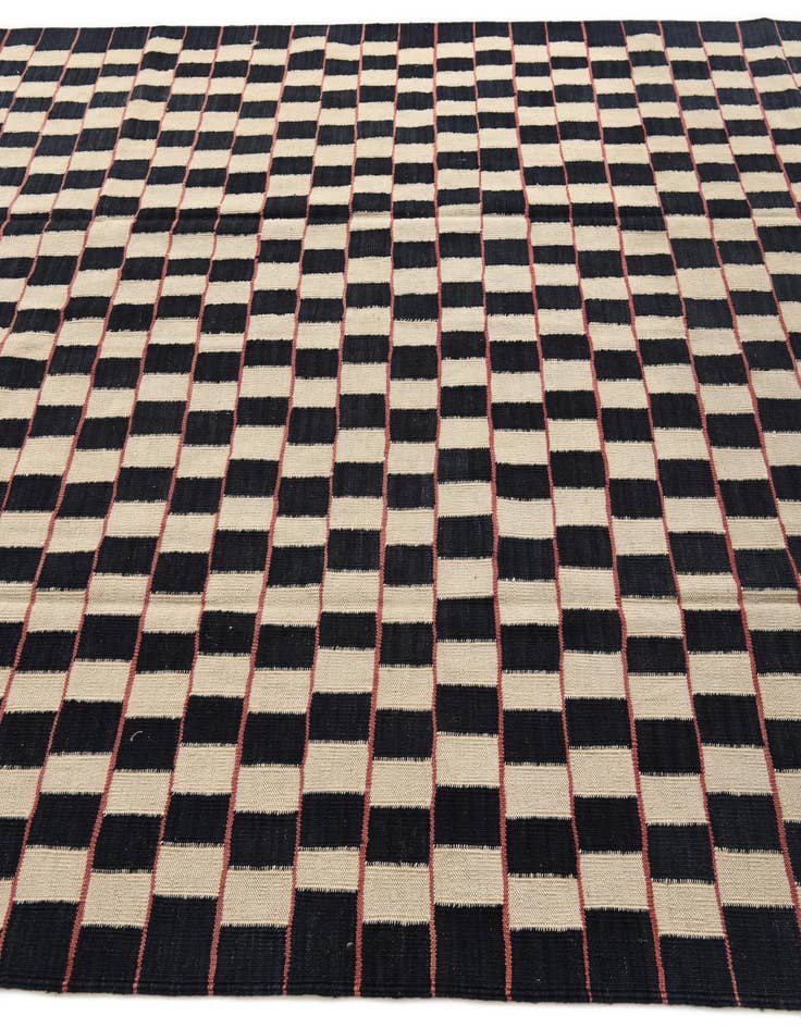 Detail image of 6' 2 x 9' 7  Hand Woven Kilim Modern Wool Rug