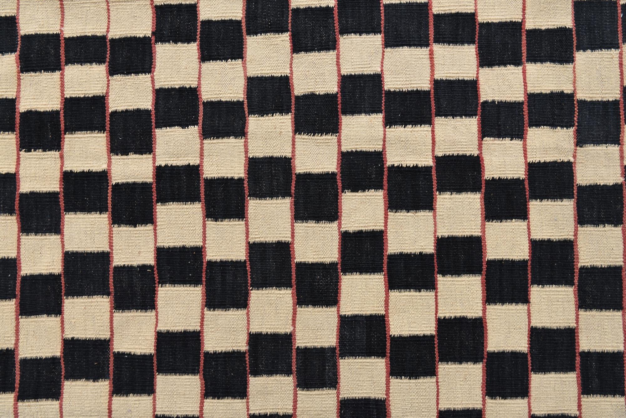 6' 2 x 9' 7 Hand Woven Kilim Modern Wool Rug