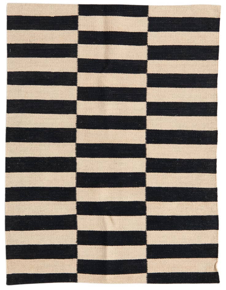 Detail image of 2' 7 x 3' 10 Hand Woven Kilim Modern Wool Rug
