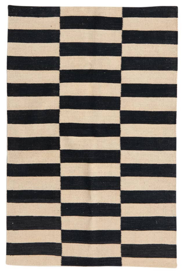 Detail image of 2' 7 x 4' Hand Woven Kilim Modern Wool Rug