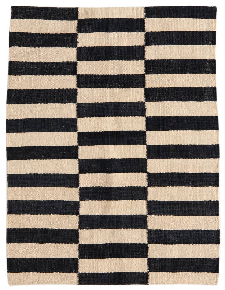Detail image of 2' 8 x 4' Hand Woven Kilim Modern Wool Rug