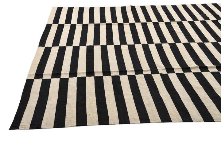 8' 1 x 11' Hand Woven Kilim Modern Wool Rug