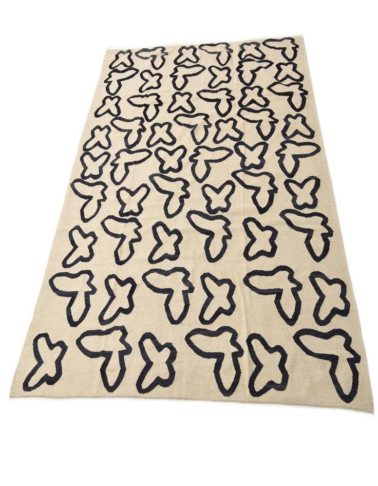 Detail image of 8' 3 x 9' 7  Hand Woven Kilim Modern Wool Rug