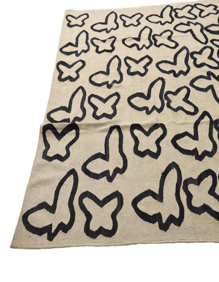 Detail image of 8' 3 x 9' 7  Hand Woven Kilim Modern Wool Rug