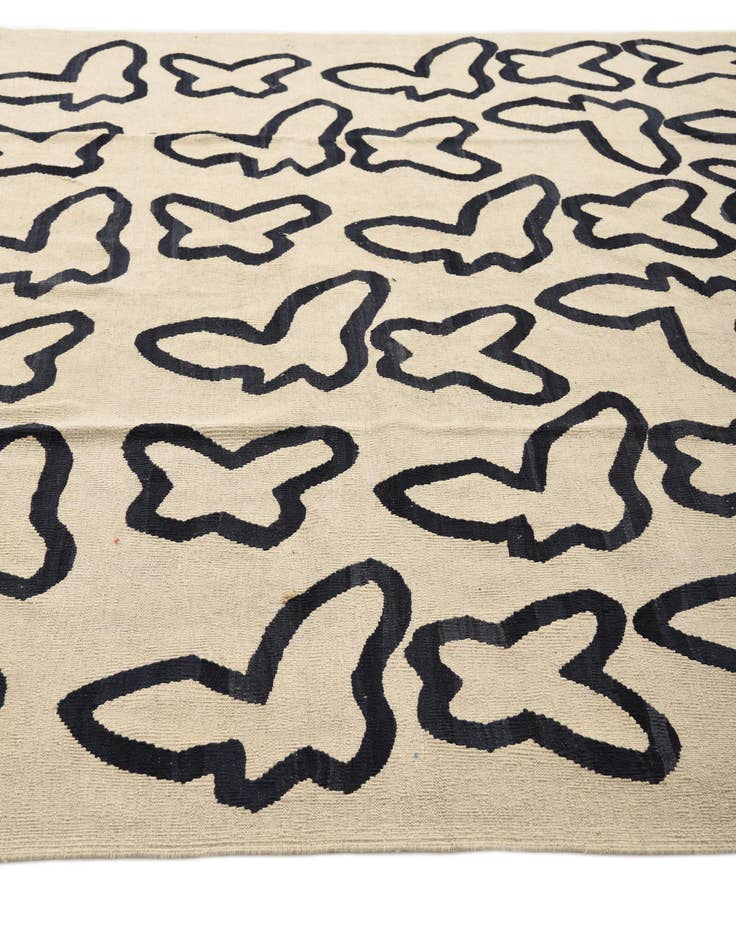 Detail image of 8' 3 x 9' 7  Hand Woven Kilim Modern Wool Rug