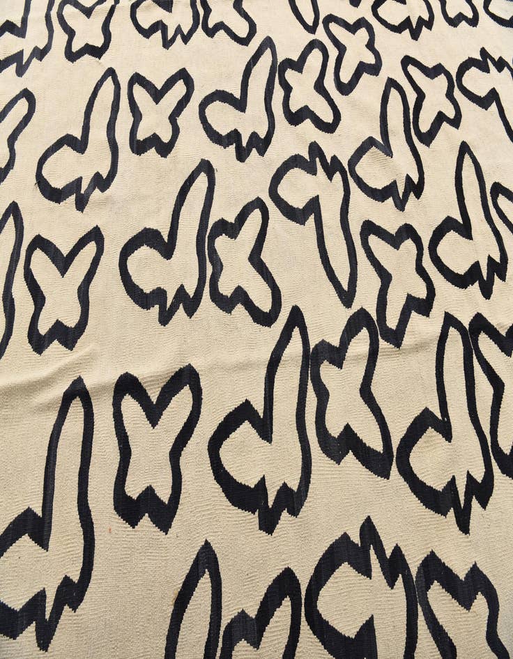 Detail image of 8' 3 x 9' 7  Hand Woven Kilim Modern Wool Rug