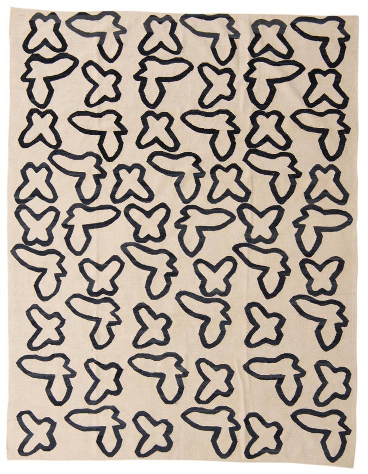 Detail image of 8' 3 x 9' 7 Hand Woven Kilim Modern Wool Rug