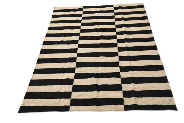 3' 3 x 4' 10 Hand Woven Kilim Modern Wool Rug