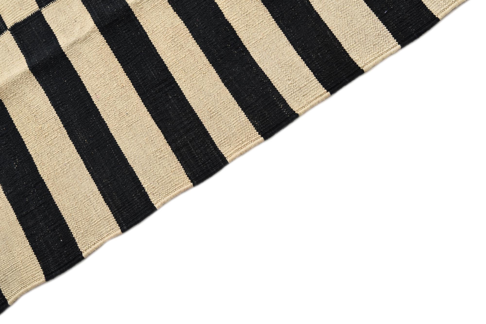 4' 2 x 5' 10 Hand Woven Kilim Modern Wool Rug