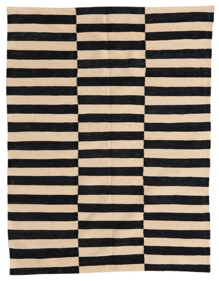Detail image of 4' 3 x 5' 10 Hand Woven Kilim Modern Wool Rug