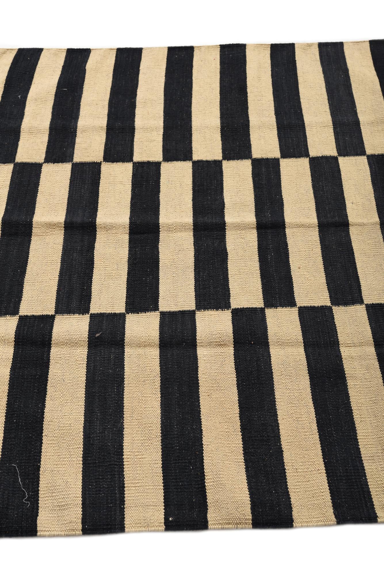 4' 2 x 5' 10 Hand Woven Kilim Modern Wool Rug