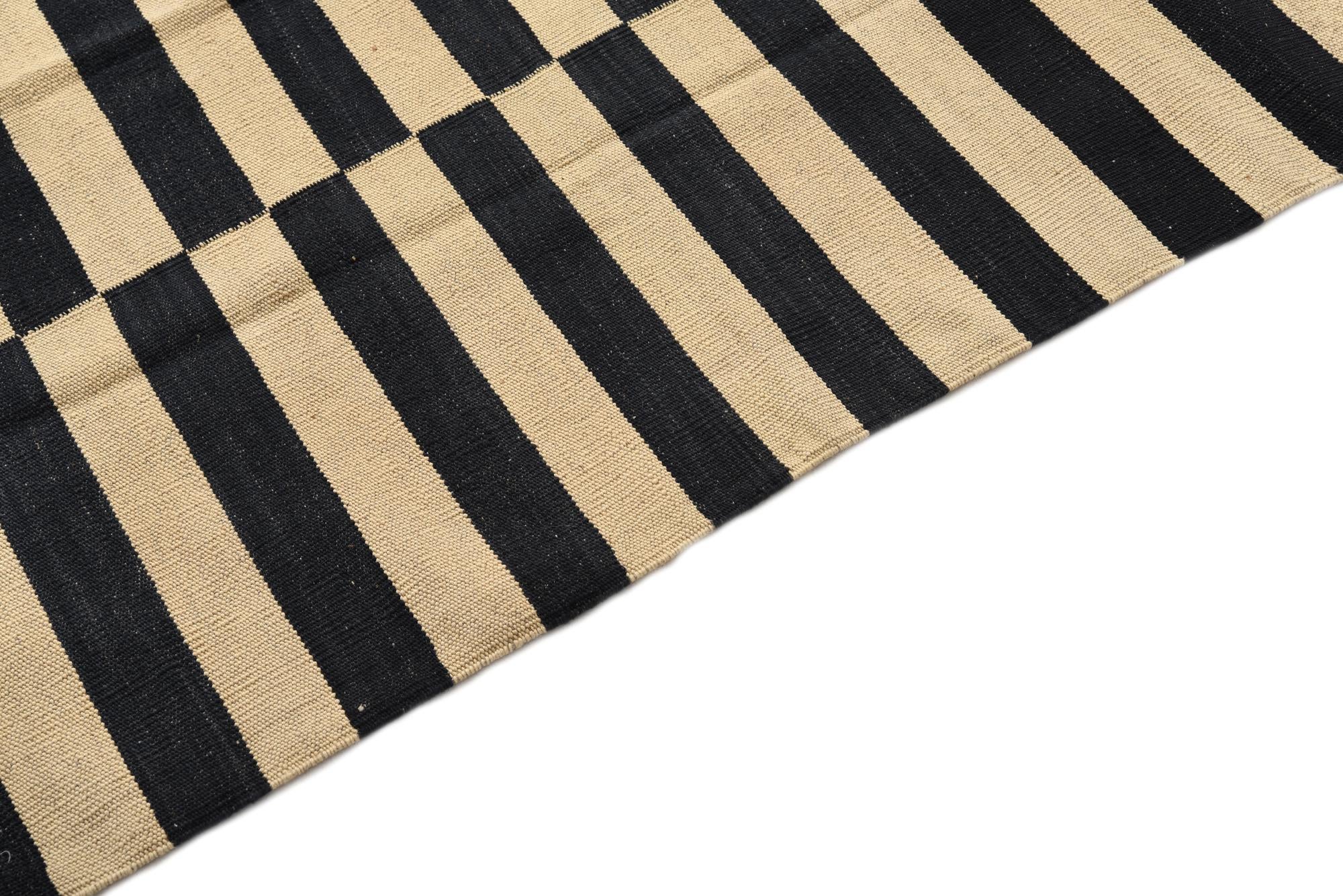 4' 2 x 5' 10 Hand Woven Kilim Modern Wool Rug