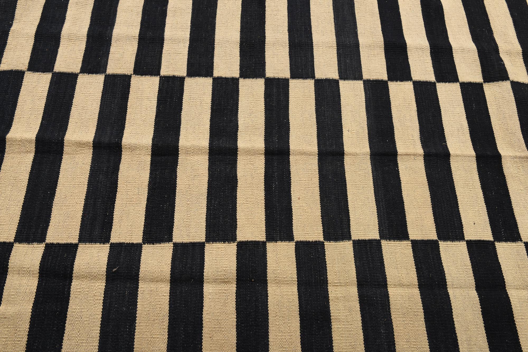 4' 2 x 5' 10 Hand Woven Kilim Modern Wool Rug