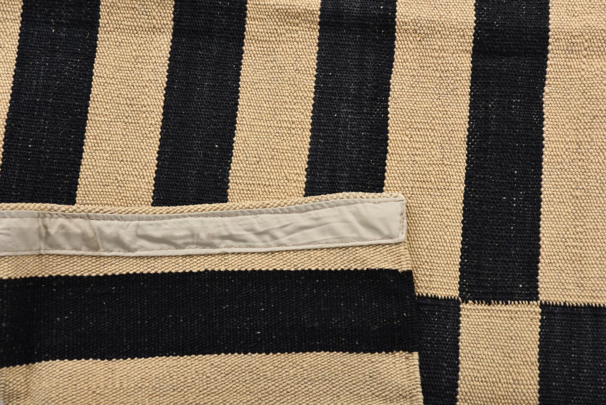 4' 2 x 5' 10 Hand Woven Kilim Modern Wool Rug