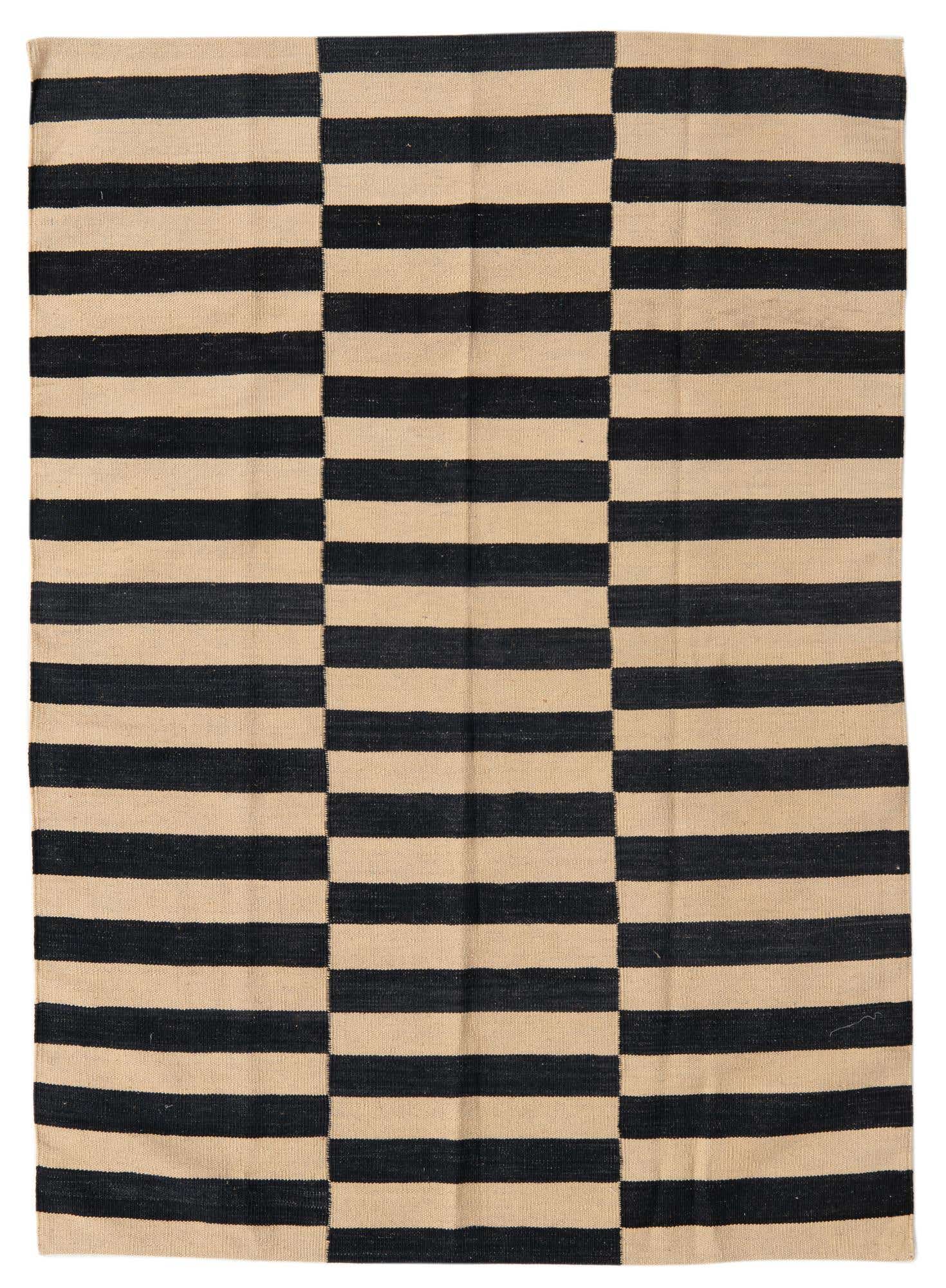 4' 2 x 5' 10 Hand Woven Kilim Modern Wool Rug