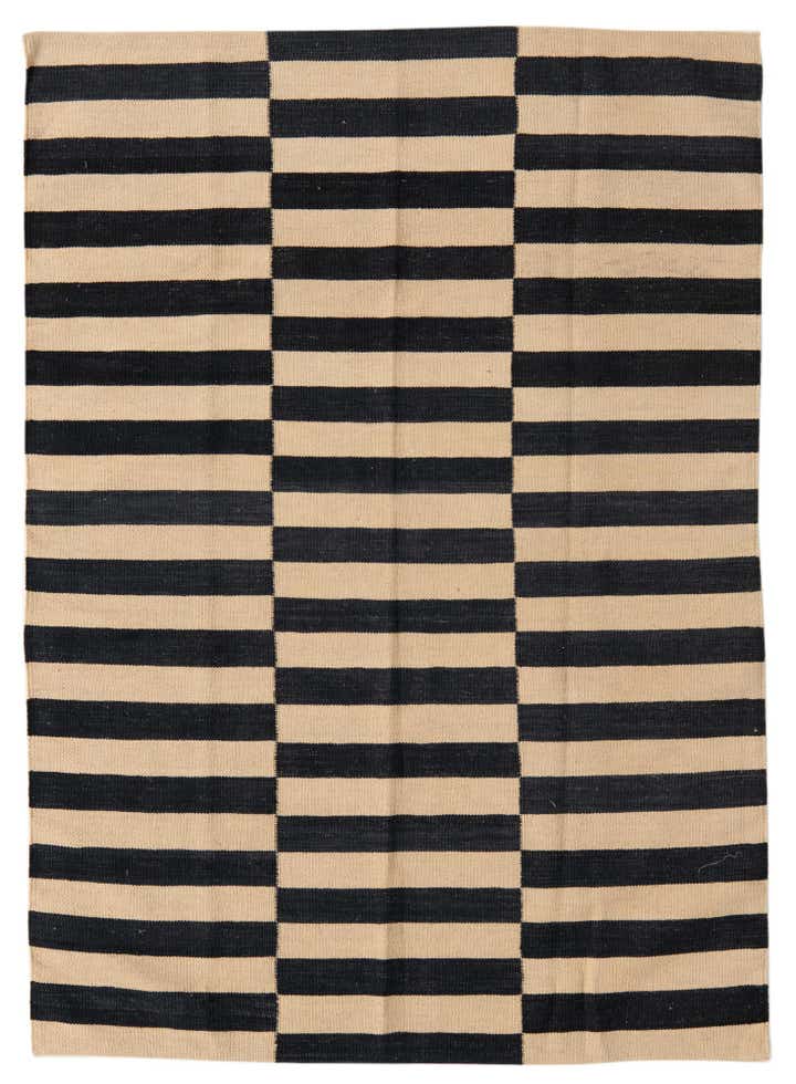 4' 2 x 5' 10 Hand Woven Kilim Modern Wool Rug