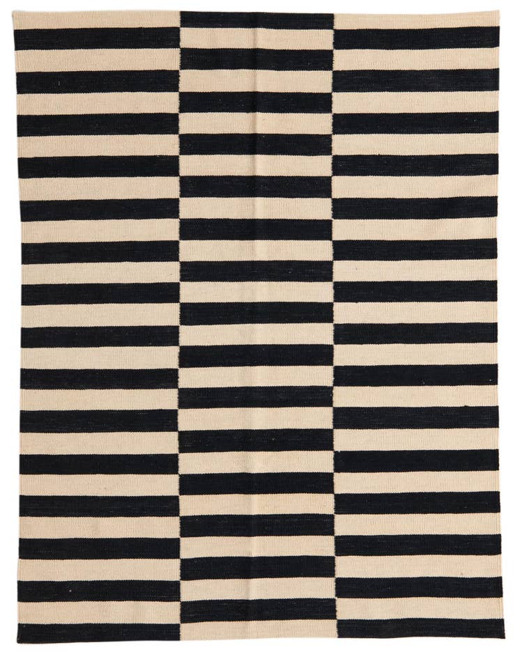 Detail image of 4' 2 x 6' Hand Woven Kilim Modern Wool Rug