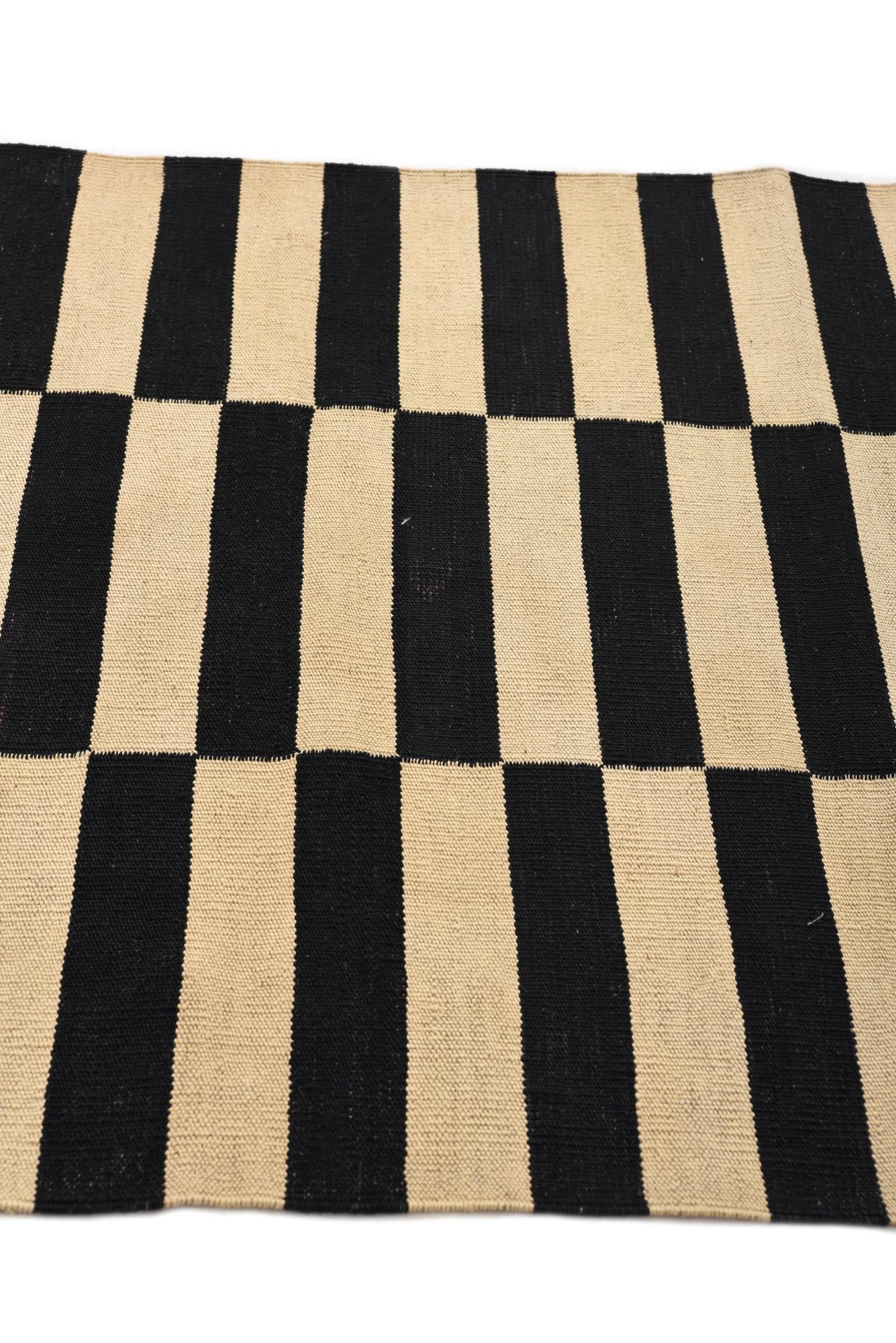 3' 4 x 4' 10 Hand Woven Kilim Modern Wool Rug