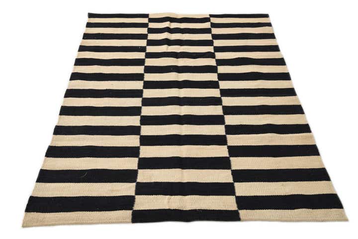 3' 3 x 4' 10 Hand Woven Kilim Modern Wool Rug
