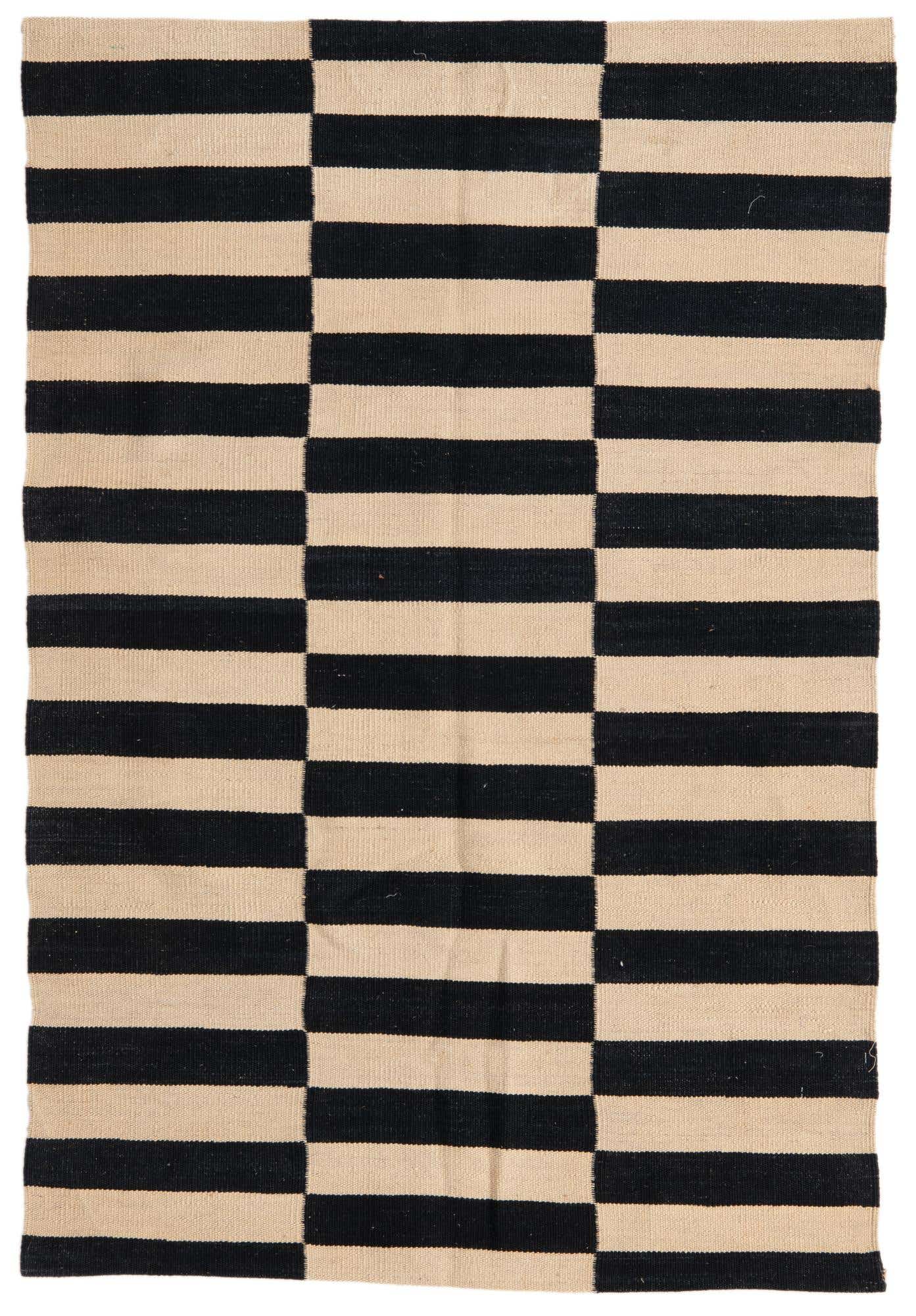 3' 3 x 4' 10 Hand Woven Kilim Modern Wool Rug