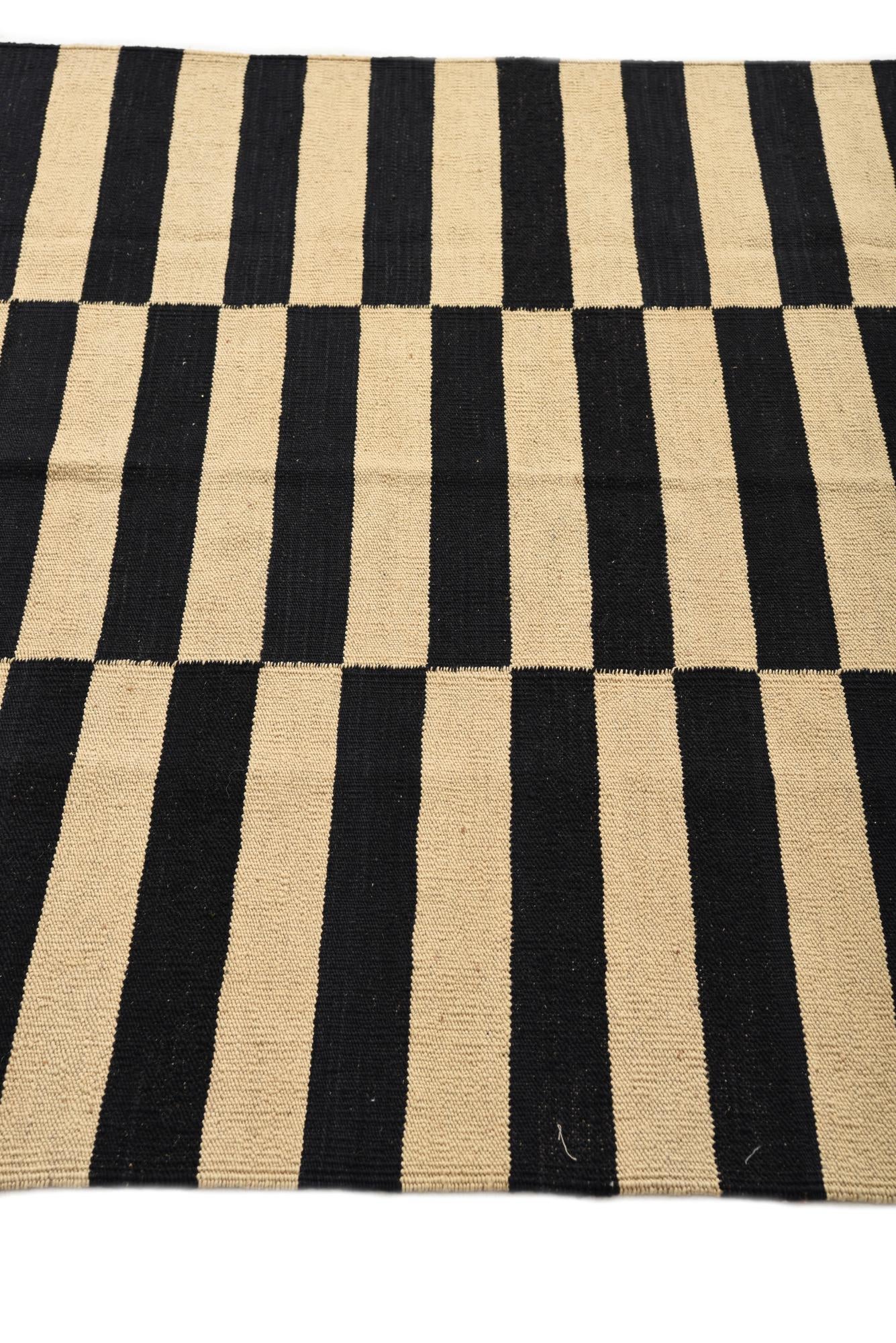 4' 2 x 5' 10 Hand Woven Kilim Modern Wool Rug